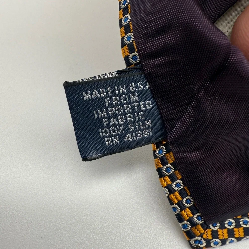 Polo Ralph Lauren Necktie Geometric Silk Made By Hand Designer Tie‎ 57